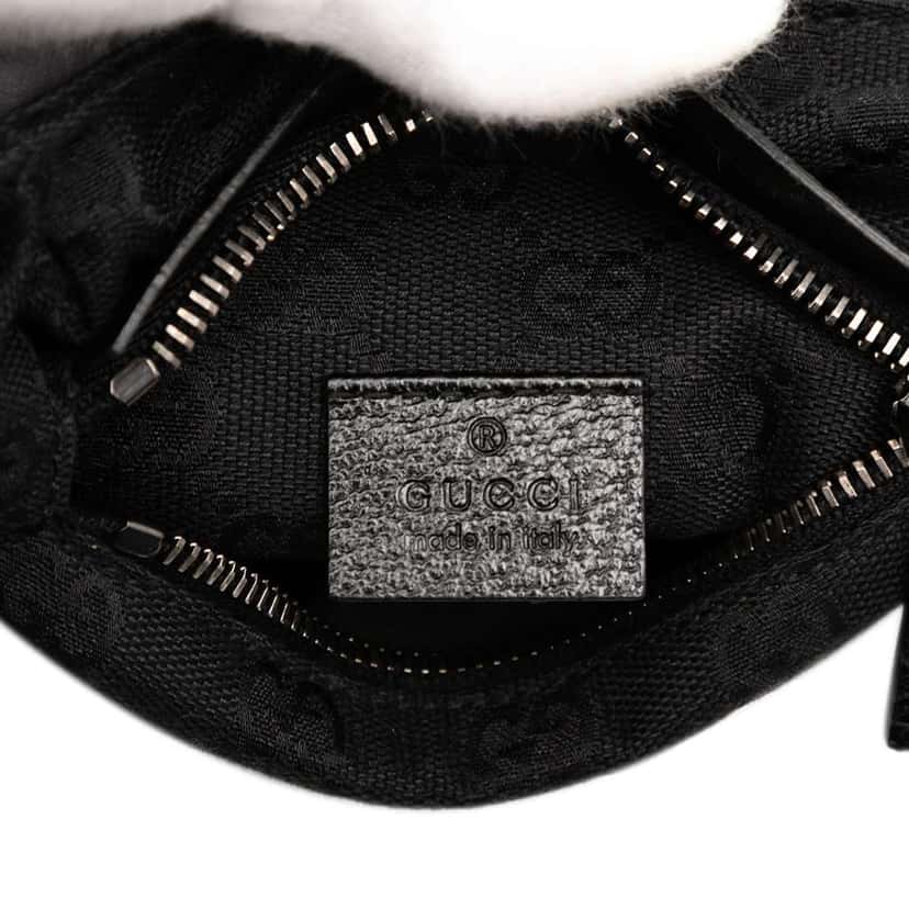 Gucci GG Canvas Double Pocket Belt Bag Black Canvas Good condition - Box View