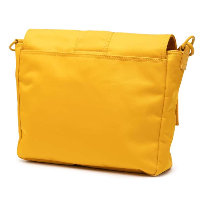 Fendi Medium Econyl Nylon Baguette Crossbody Yellow Very good condition - Back View