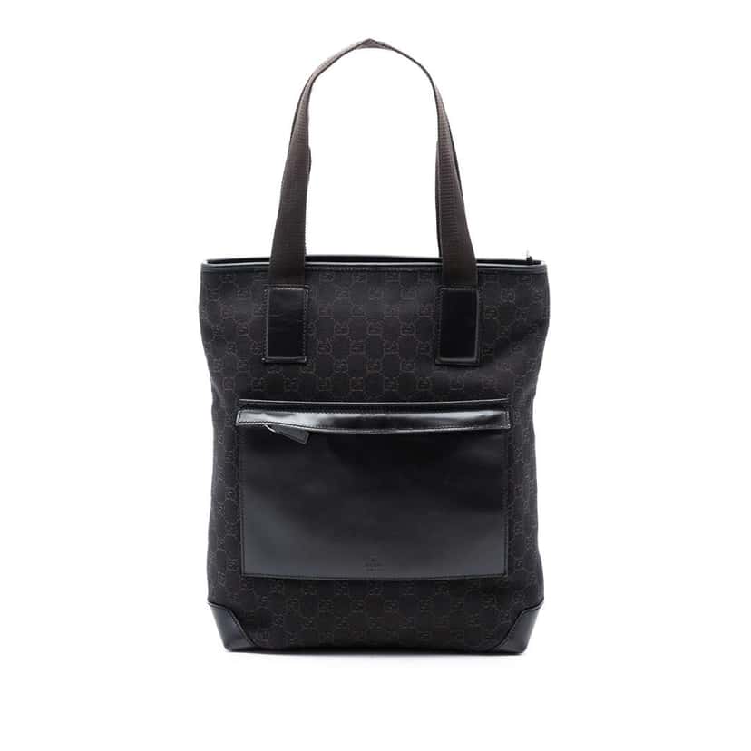 Gucci GG Denim Tote Brown Denim Very good condition - Front View