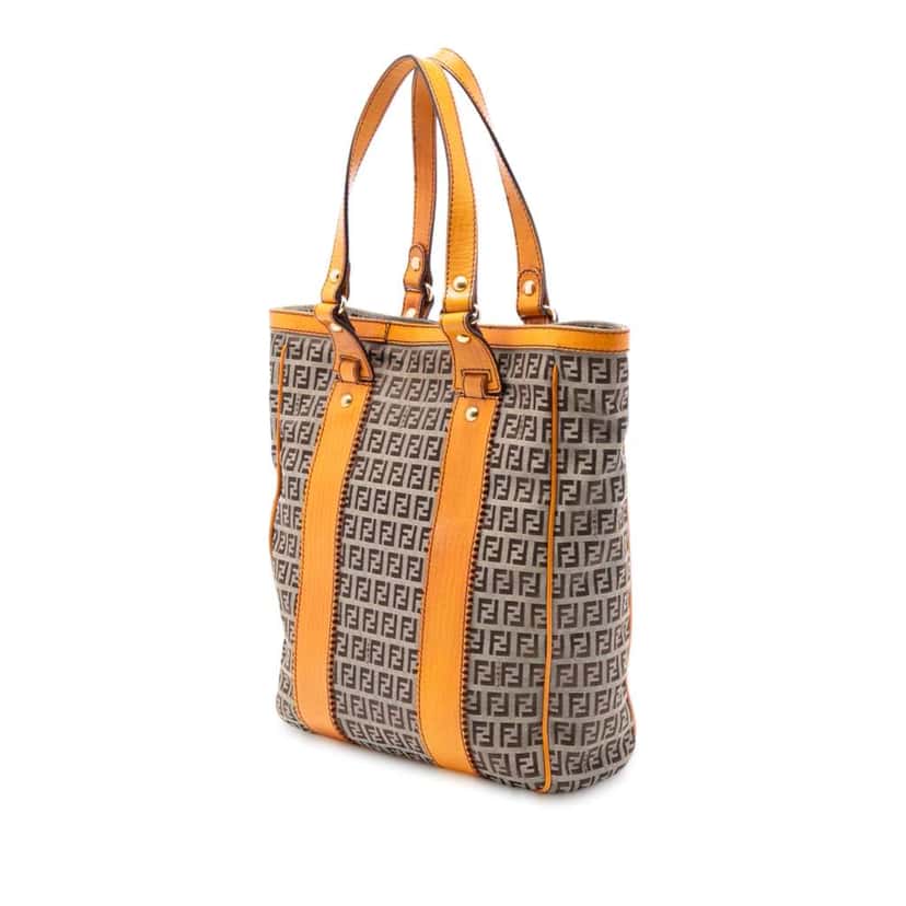 Fendi Zucchino Canvas Tote Brown Canvas Very good condition - Back View