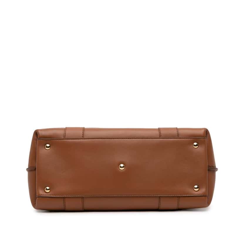 Salvatore Ferragamo Leather Gancini Sookie Tote Brown Leather Good condition - Inside View
