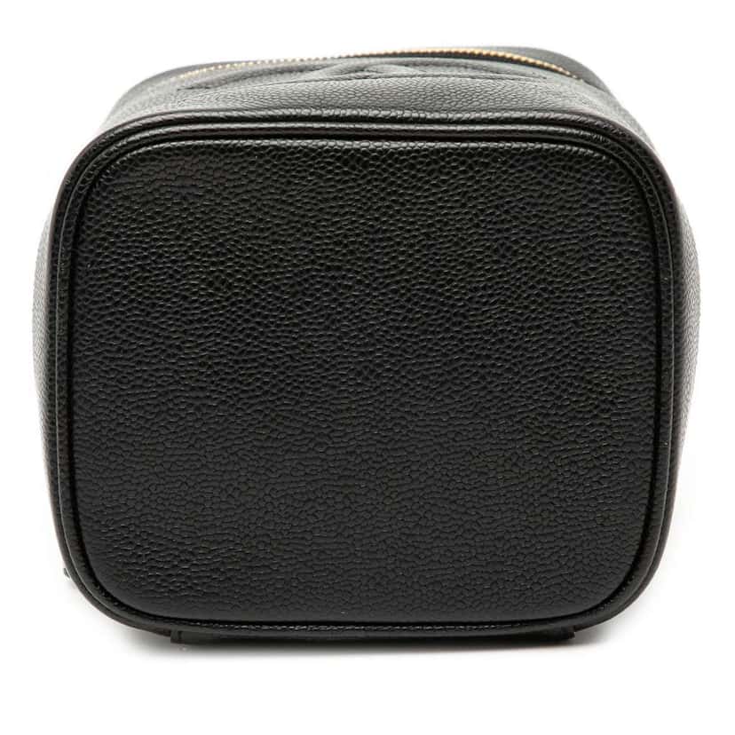 Chanel CC Caviar Vanity Bag Black Leather Good condition - Inside View