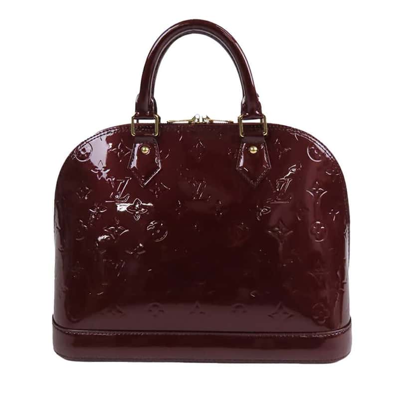 Louis Vuitton Monogram Vernis Alma PM Red Leather Good condition - Front View