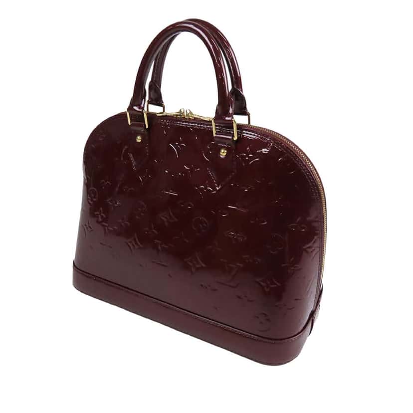 Louis Vuitton Monogram Vernis Alma PM Red Leather Good condition - Back View
