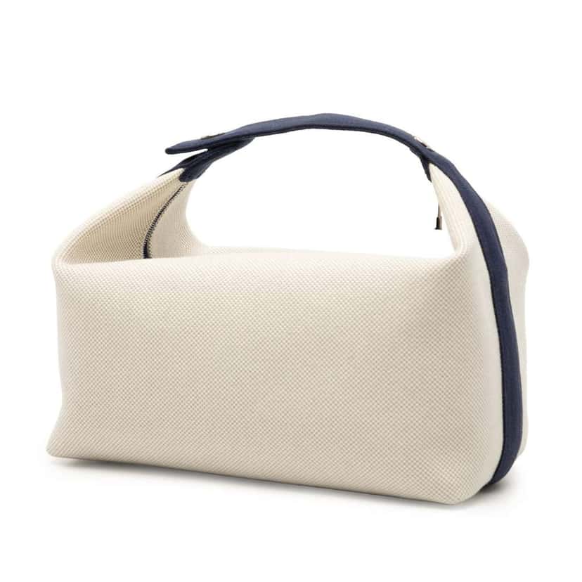 Hermès Large Toile Bride A Brac Cabriole Case Brown Canvas Good condition - Back View