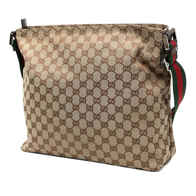 Gucci GG Canvas Web Crossbody Brown Canvas Good condition - Back View