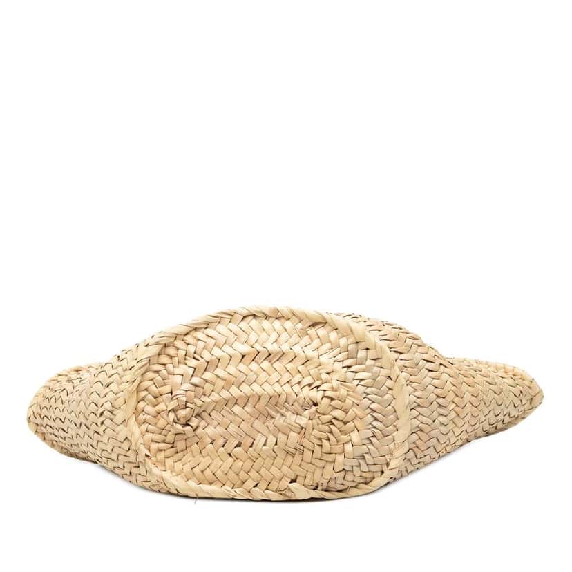 Loewe Paulas Ibiza Smiley Small Raffia Basket Tote Brown Very good condition - Inside View