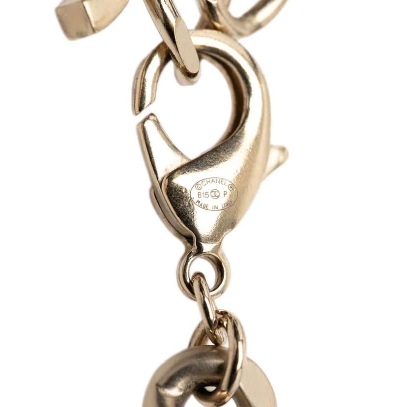 Chanel Gold Plated ID Curb Link Chain Necklace Gold Metal Good condition - Box View