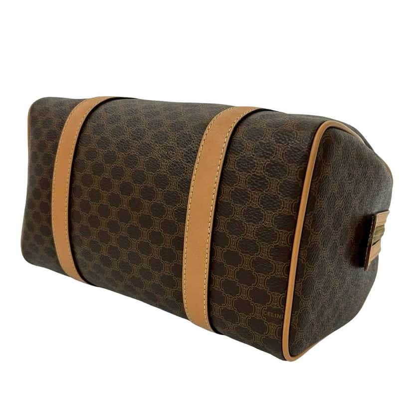 Celine Macadam Coated Canvas Satchel Brown Canvas Good condition - Model View