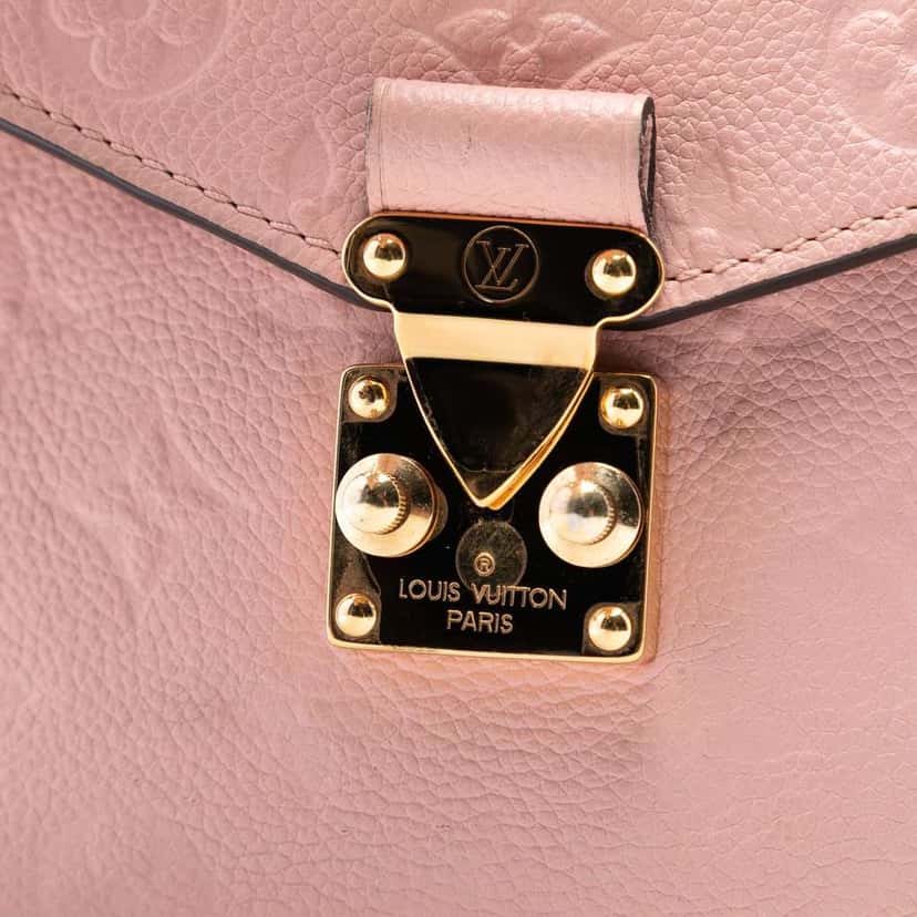 Louis Vuitton Monogram Empreinte Pochette Metis Pink Leather Good condition - Box View