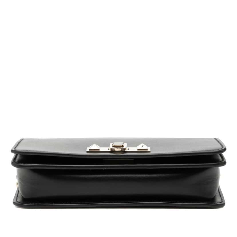 Valentino Leather Rockstud Wallet on Chain Black Leather Good condition - Inside View