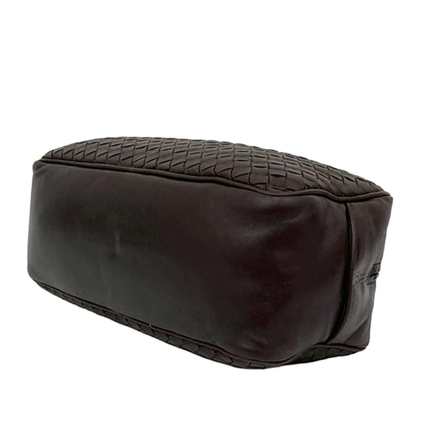 Bottega Veneta Mini Nappa Intrecciato Boston Bag Brown Leather Good condition - Back View