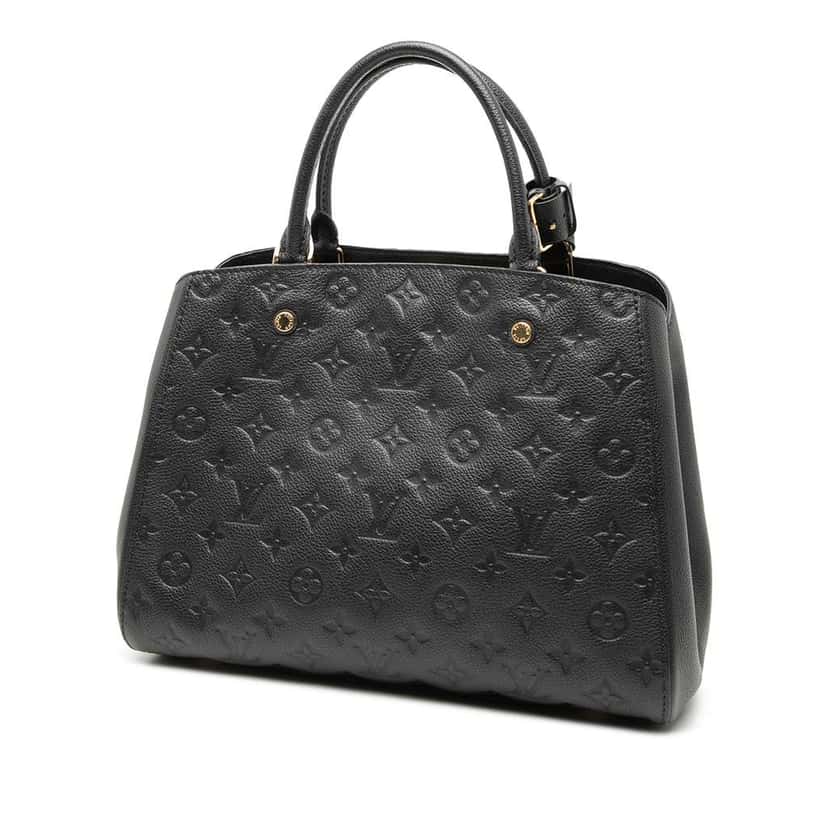 Louis Vuitton Monogram Empreinte Montaigne MM Black Leather Good condition - Back View