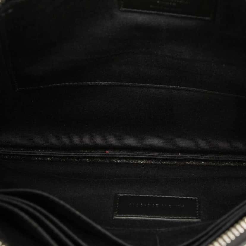 Saint Laurent Grain De Poudre Zipped Tablet Holder Black Leather Good condition - Model View