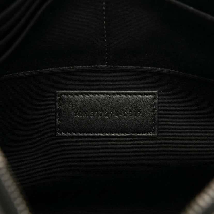 Saint Laurent Grain De Poudre Zipped Tablet Holder Black Leather Good condition - Box View