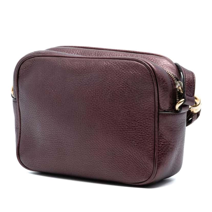Gucci Metallic Leather Soho Disco Crossbody Red Leather Good condition - Back View