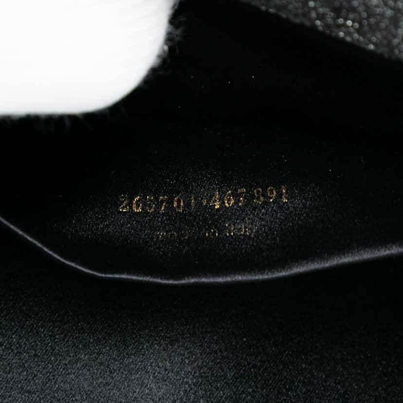 Saint Laurent Suede Shimmer Glitter Chyc Ligne Clutch Black Leather Good condition - Box View