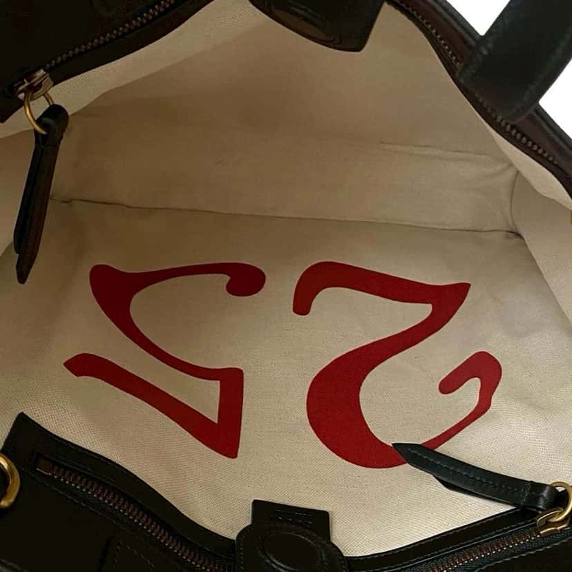 Gucci GG Supreme LAveugle Par Amour Tote Brown Canvas Good condition - Inside View