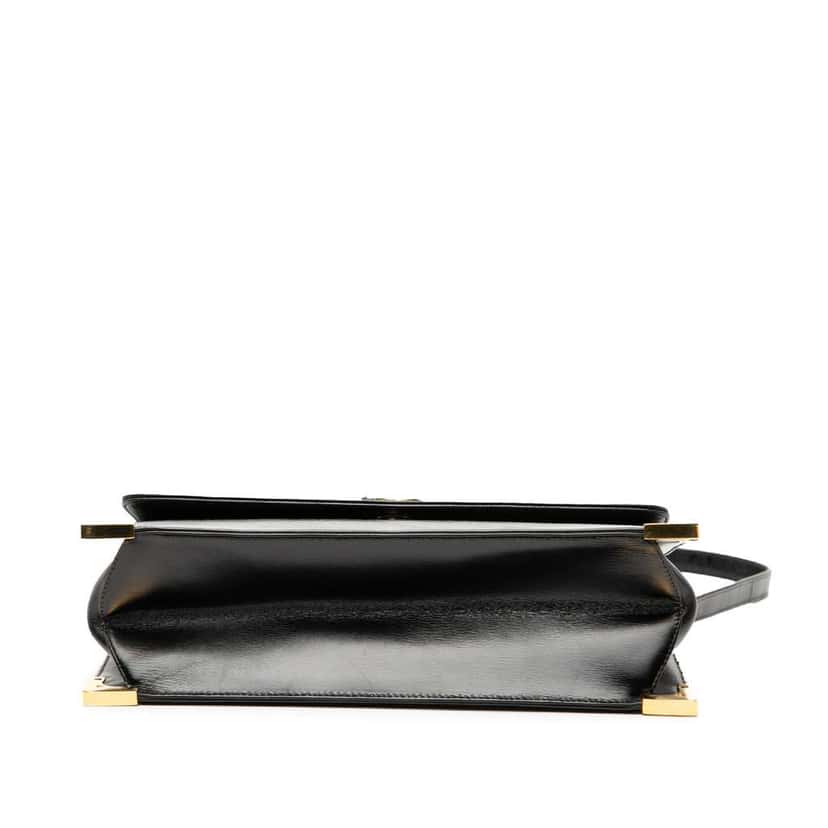 Dior Leather Flap Shoulder Bag Black Leather Good condition - Inside View