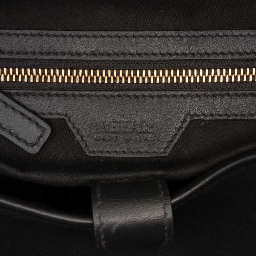 Versace Leather Medusa Biggie Backpack Black Leather Good condition - Box View