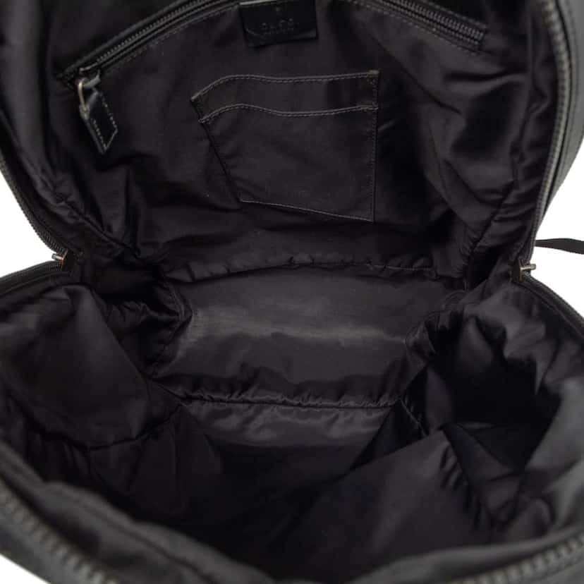 Gucci Canvas Techno Web Backpack Black Canvas Good condition - Model View
