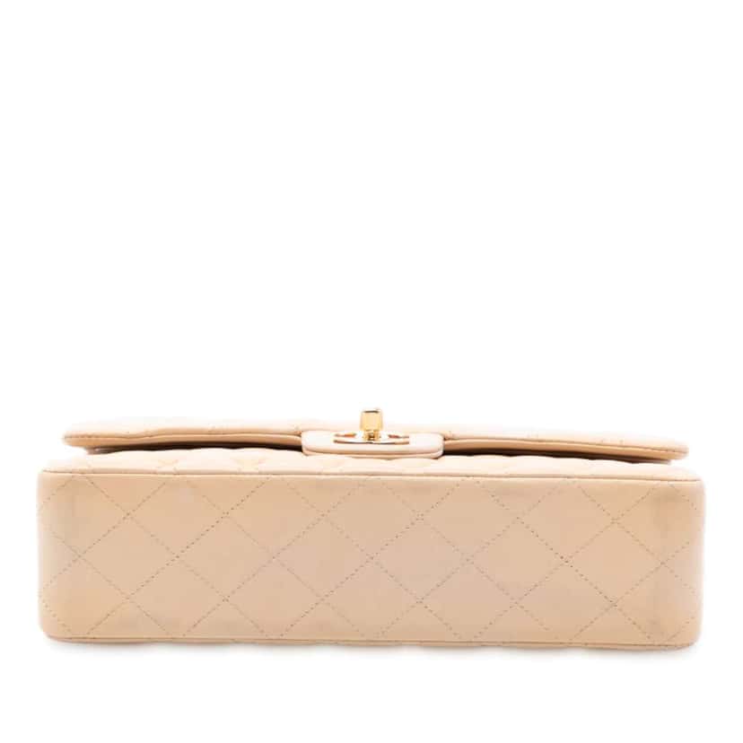 Chanel Medium Classic Lambskin Double Flap Brown Leather Good condition - Inside View