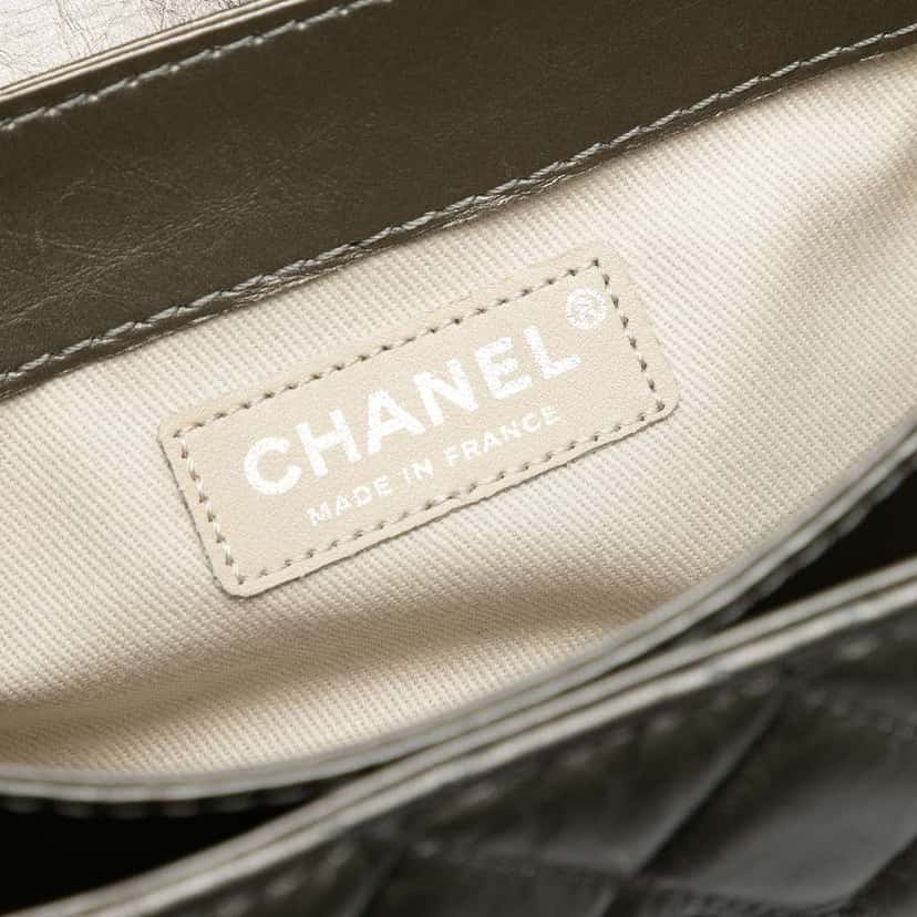 Chanel Mini Quilted Metallic Calfskin Lady Pearly Flap Brown Leather Good condition - Box View