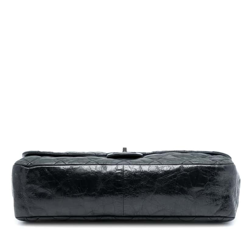 Chanel Jumbo Iridescent Calfskin In The Mix Flap Black Leather Fair condition - Inside View