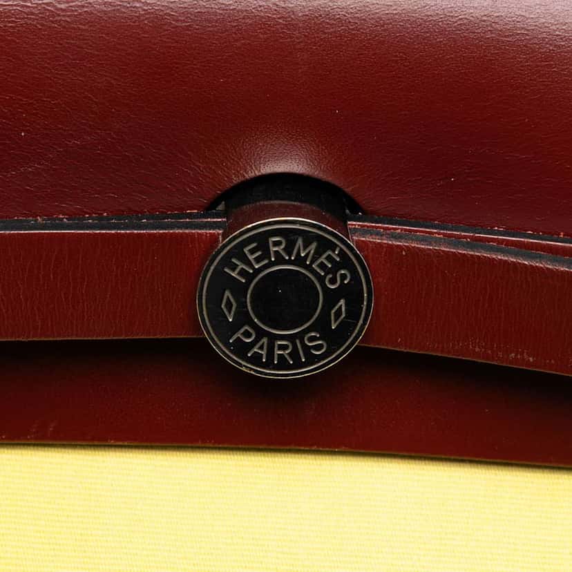 Hermès Toile Herbag Zip 31 Yellow Canvas Good condition - Box View