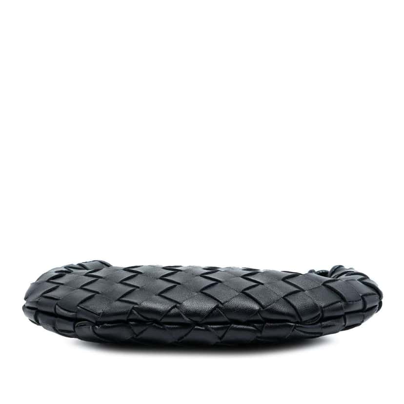 Bottega Veneta Baby Lambskin Intrecciato Sardine Black Leather Good condition - Inside View