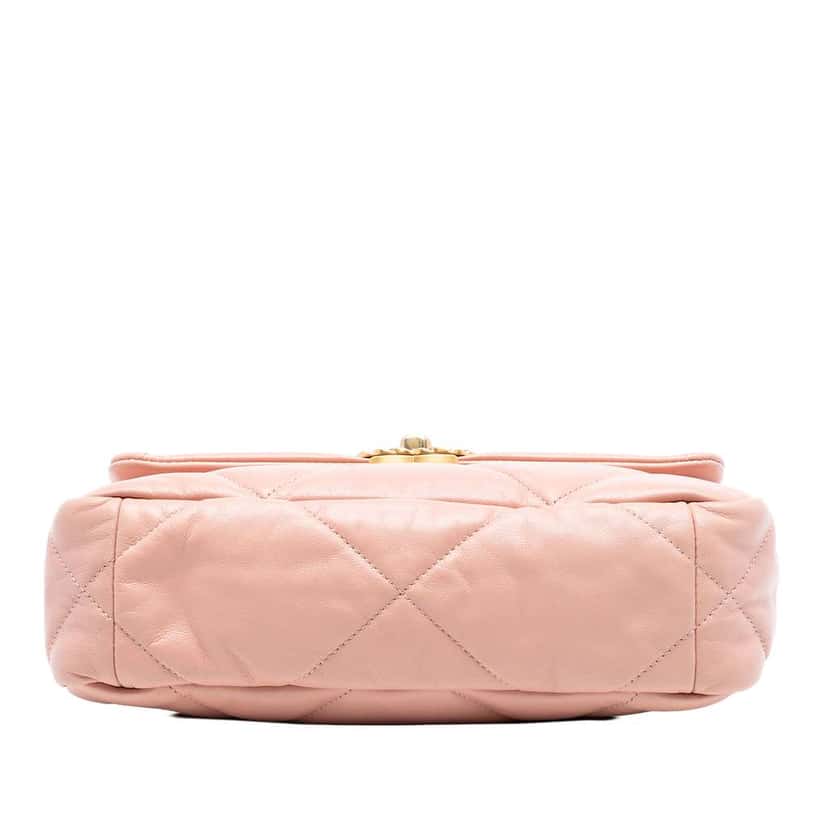 Chanel Medium Lambskin 19 Flap Pink Leather Very good condition - Inside View