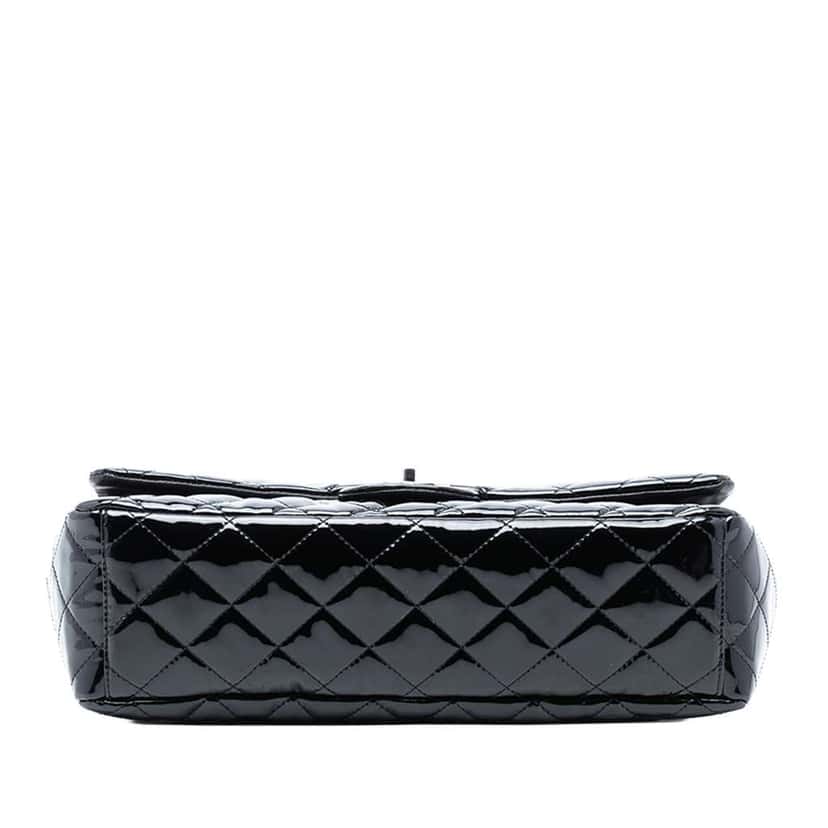 Chanel Maxi Classic Patent Double Flap Black Leather Very good condition - Inside View