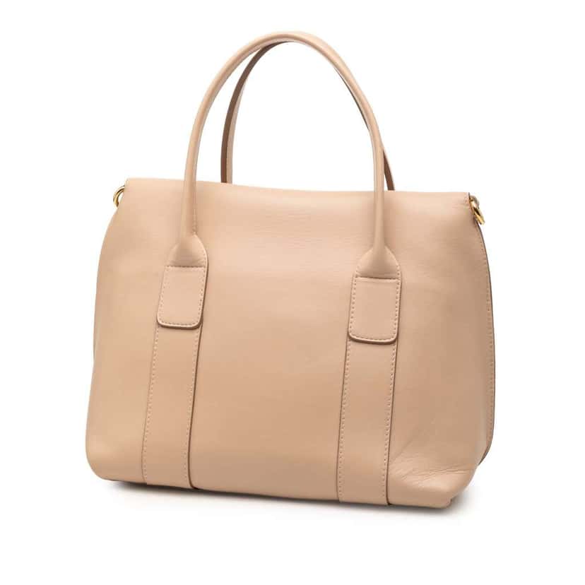 Salvatore Ferragamo Medium Leather Gancini Sookie Satchel Brown Leather Fair condition - Back View