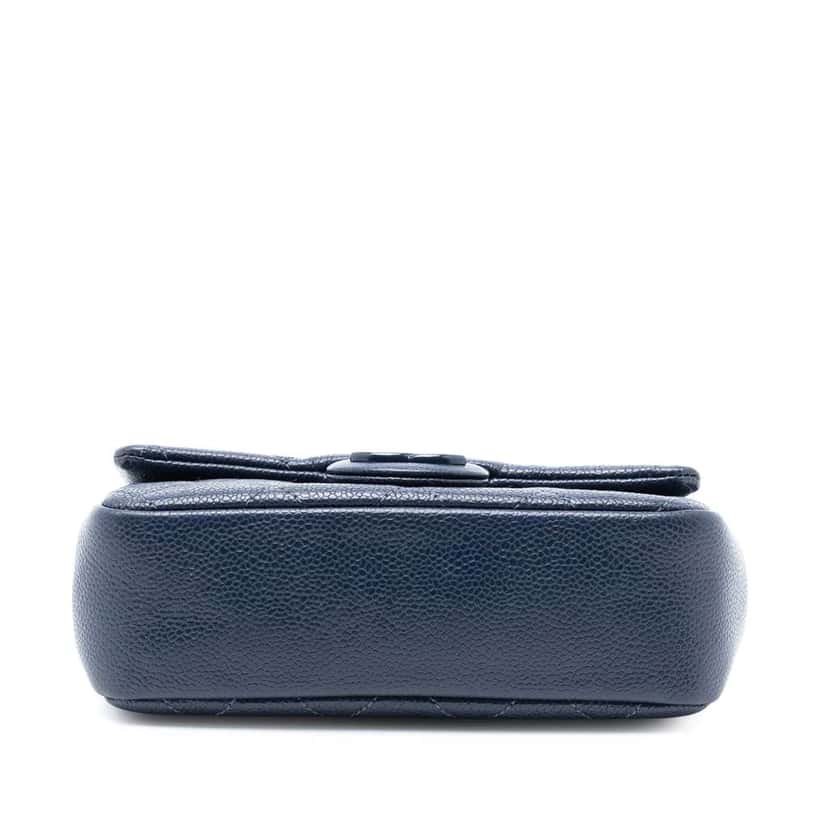 Chanel Mini Square Caviar Incognito Flap Blue Leather Good condition - Inside View