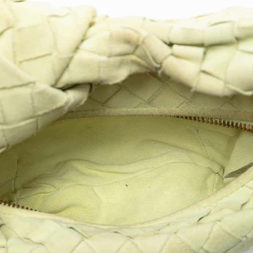 Bottega Veneta Mini Suede Intrecciato Jodie Yellow Leather Very good condition - Model View
