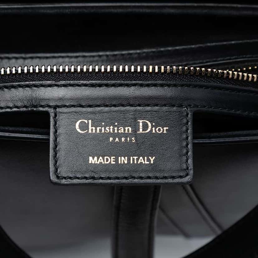 Dior Smooth Calfskin Saddle Bag Black Leather Good condition - Box View