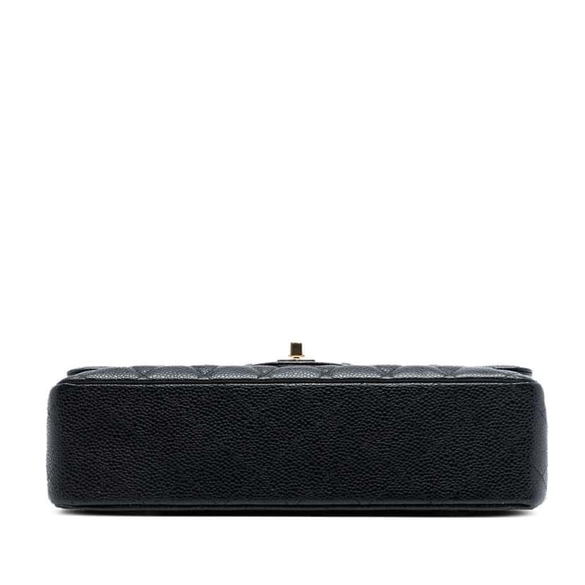 Chanel Medium Classic Caviar Double Flap Black Leather Good condition - Inside View