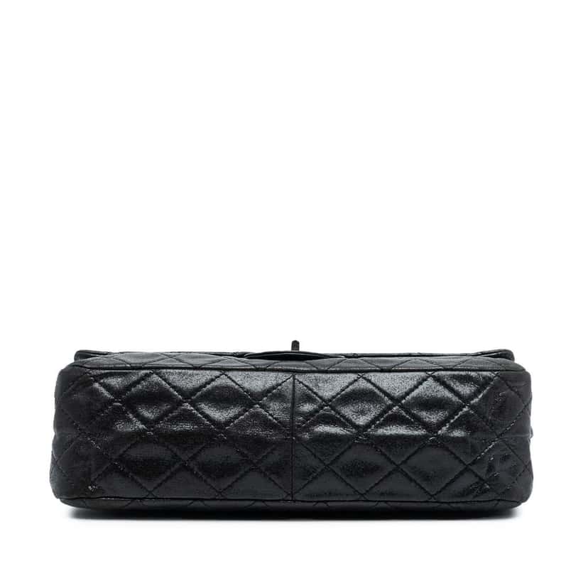 Chanel Iridescent Quilted Lambskin Reissue 2.55 Double Flap 227 Black Leather Good condition - Inside View