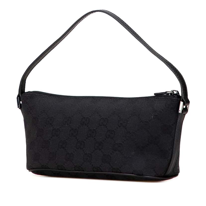 Gucci GG Canvas Boat Black Canvas Good condition - Back View