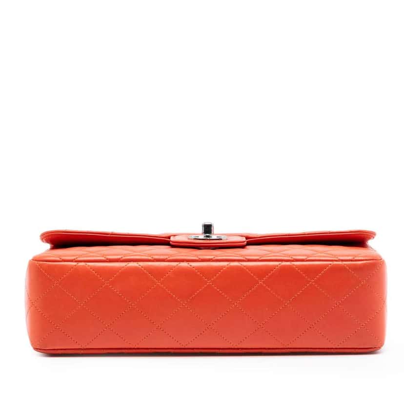 Chanel Lambskin Parent Kelly Flap Orange Leather Good condition - Inside View