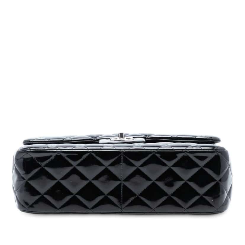 Chanel Jumbo Classic Patent Double Flap Black Leather Good condition - Inside View