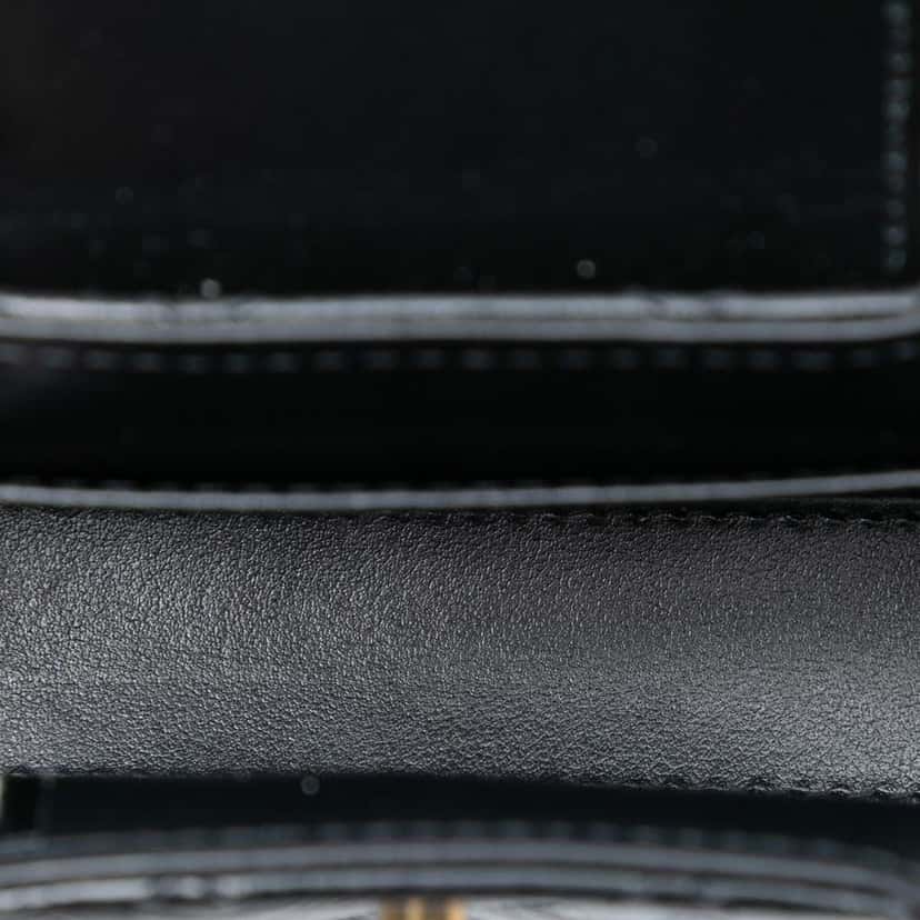 Chanel Mini Nano Aged Calfskin Kelly Shopper Bag Black Leather Very good condition - Model View