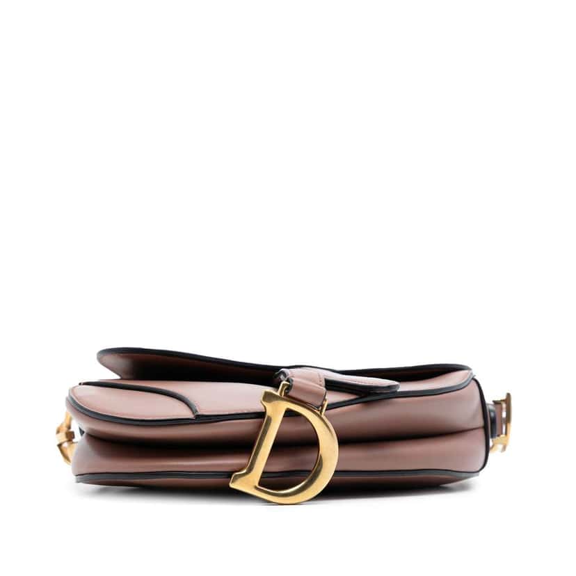 Dior Mini Smooth Calfskin Saddle Bag Brown Leather Very good condition - Inside View