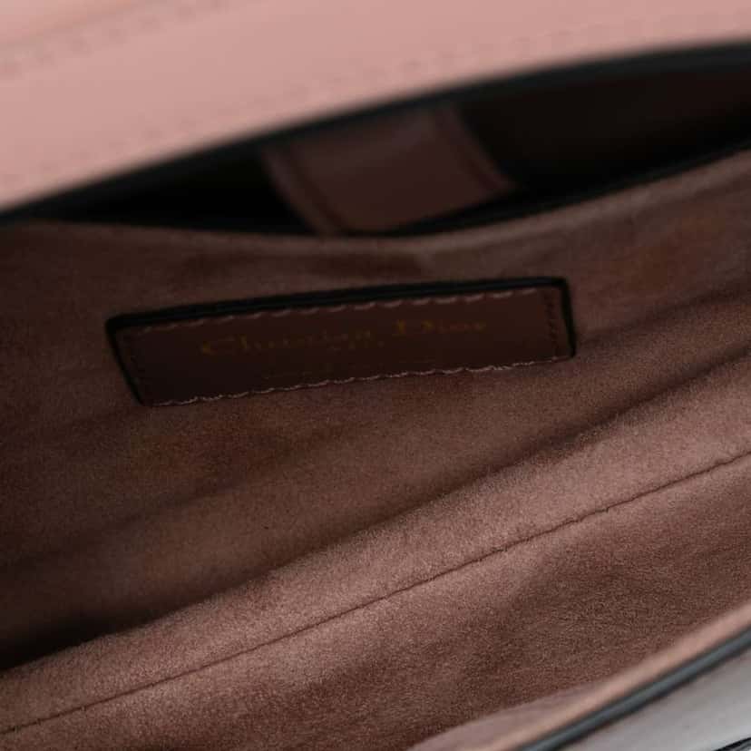 Dior Mini Smooth Calfskin Saddle Bag Brown Leather Very good condition - Model View