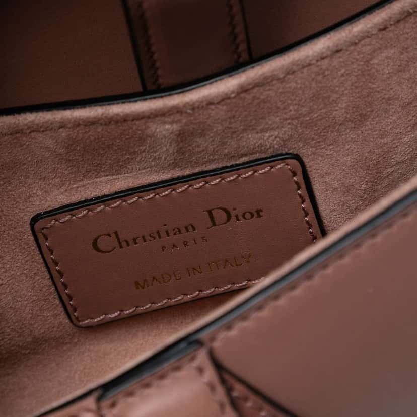 Dior Mini Smooth Calfskin Saddle Bag Brown Leather Very good condition - Box View