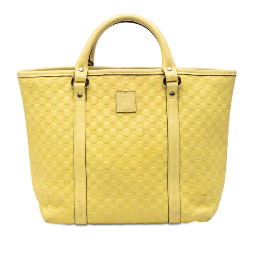 Gucci Guccissima Tote Yellow Leather Fair condition - Front View