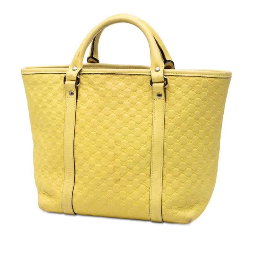 Gucci Guccissima Tote Yellow Leather Fair condition - Back View