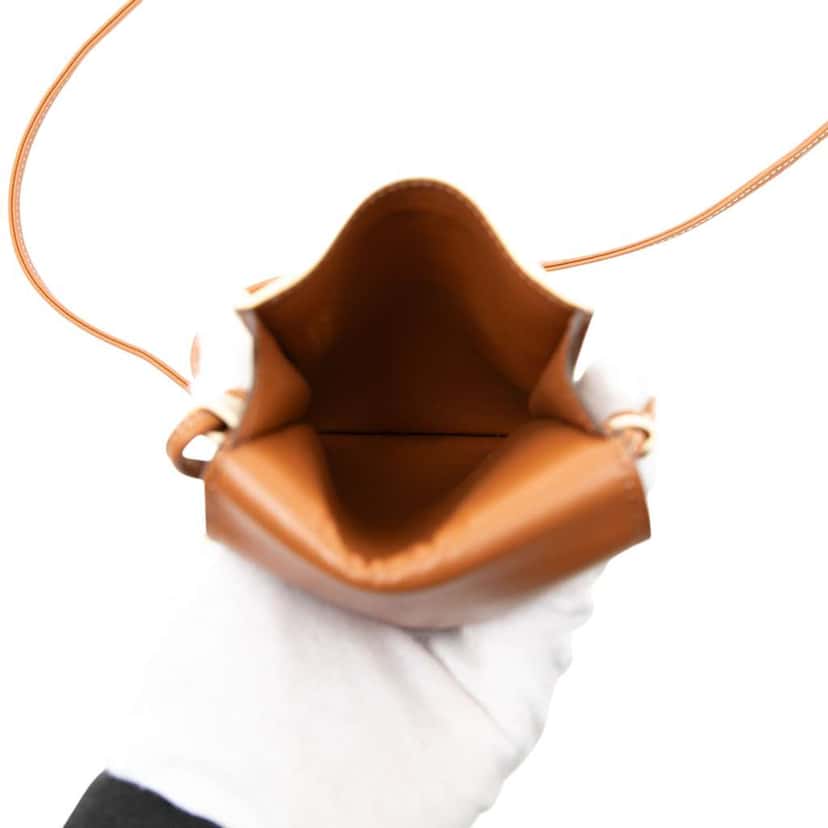 Celine Triomphe Coated Canvas Phone Pouch Flap Crossbody White Canvas Very good condition - Model View