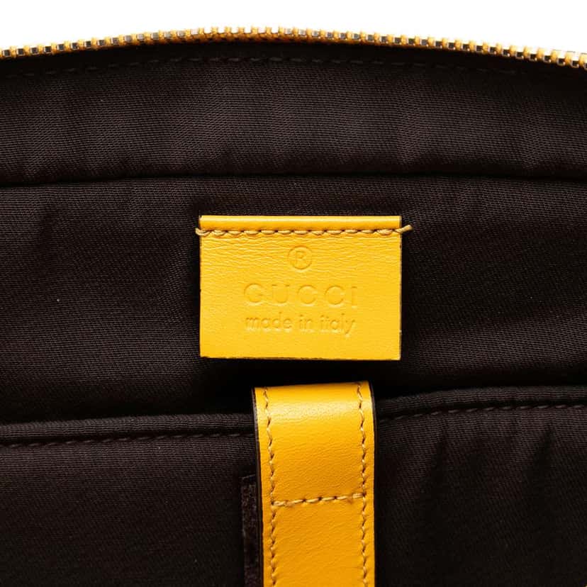 Gucci Medium Leather Diamante Bright Business Bag Yellow Leather Very good condition - Box View