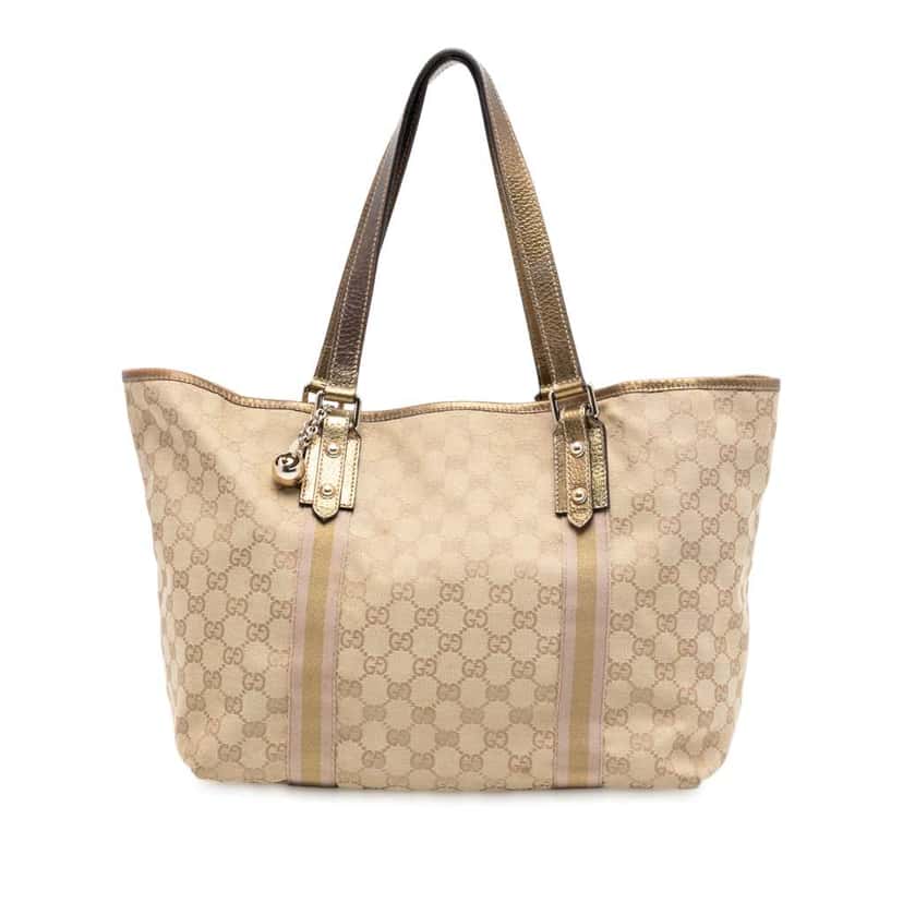 Gucci GG Canvas Jolicoeur Tote Brown Canvas Very good condition - Front View
